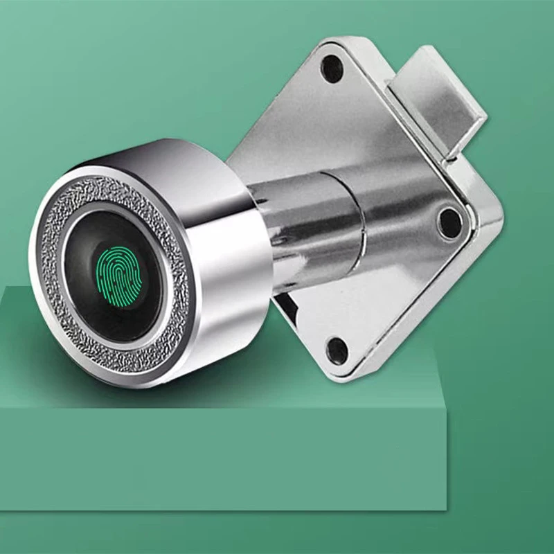 Zinc alloy small electronic cam lock with fingerprint sensor anti-theft is suitable for furniture drawer cabinets