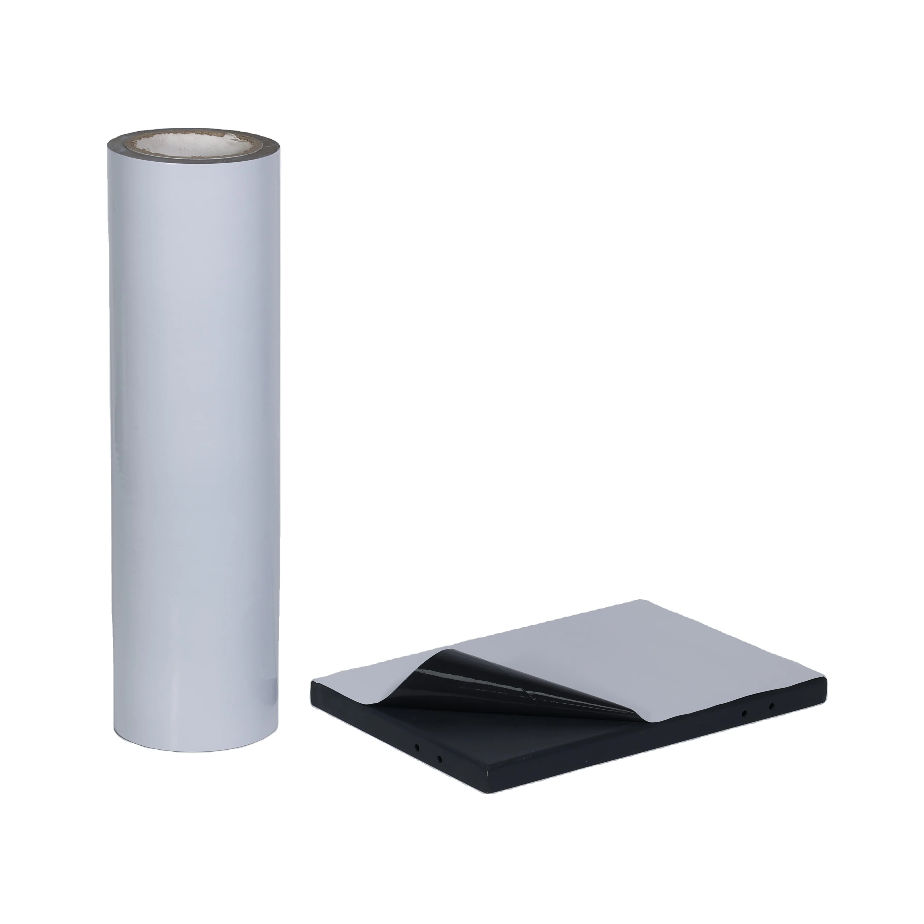 Custom logo building materials aluminium  profiles laminated surface protective black white pe film