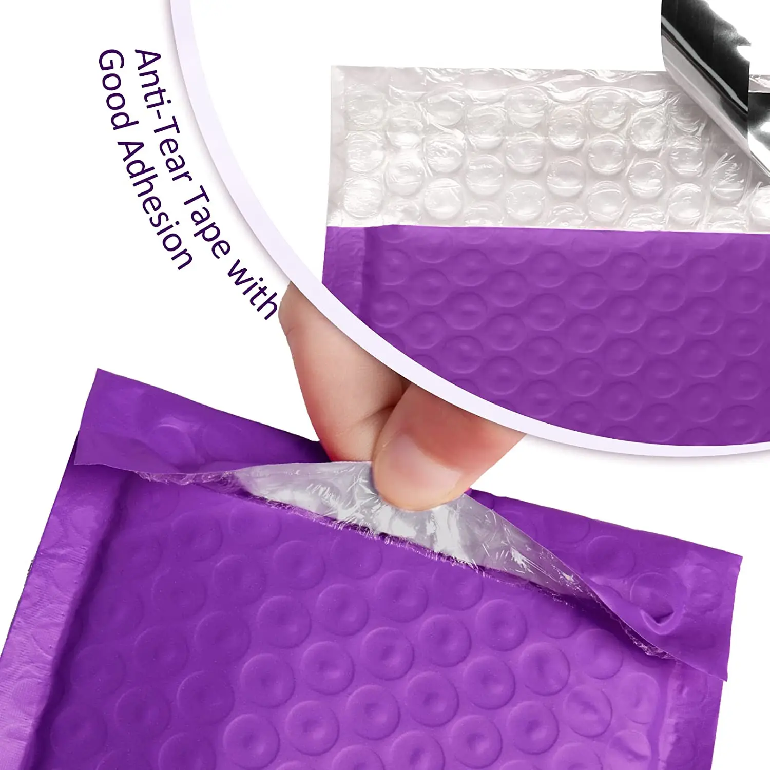 Custom Recycle 6x9 Purple Air Bubble Padded Envelopes Shipping Packaging Bags Customized Poly Bubble Mailers With Logo Printed