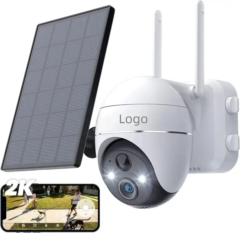 Mi ni 360 Degree 3MP WiFi Tow -Way Audio Outdoor PIR Motion IP 65 Waterproof Solar Panel Power Camera