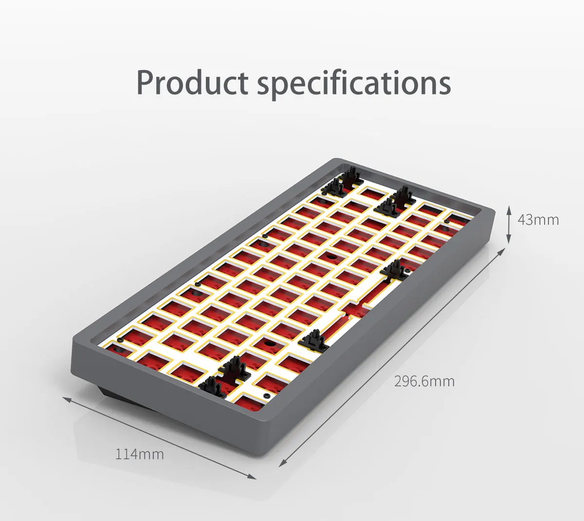 Wholesale 3 mode aluminum alloy RGB hot swap PCB mechanical keyboard DIY kit