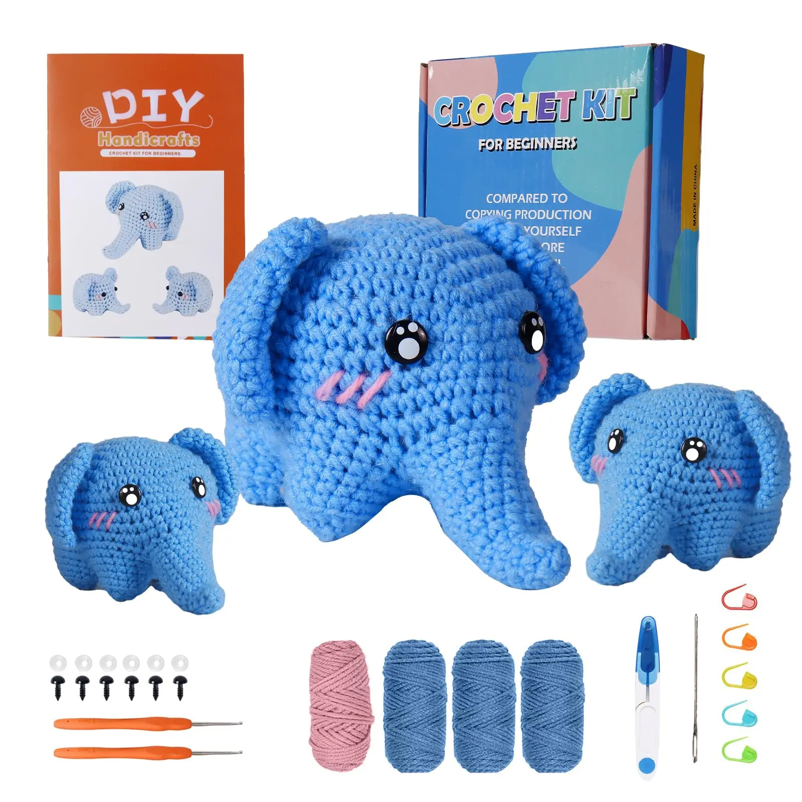 Crochet Kit for Beginners Crochet Animal Kit with Step-by-Step Video Tutorials, Beginner Crochet Ki