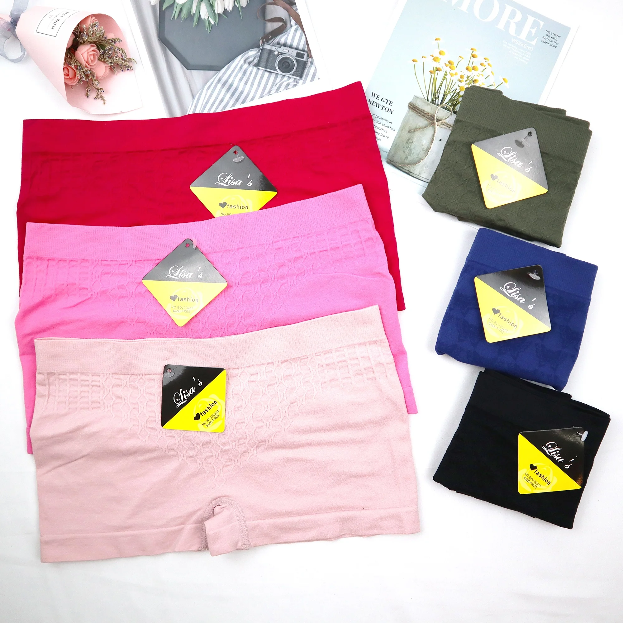 Оптовая продажа, женские нейлоновые трусы на заказ, удобные боксеры, женское Бесшовное нижнее белье