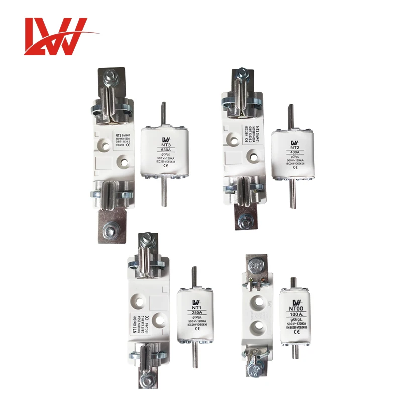 NT00  NT1 NT2  NT3  63A 80A 100A 125A 160A 200A 250A  500V  Low voltage ceramic fuse