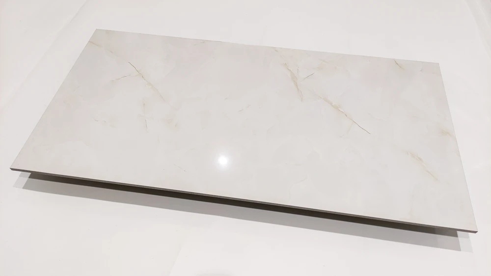 White porcelain tile wall panels