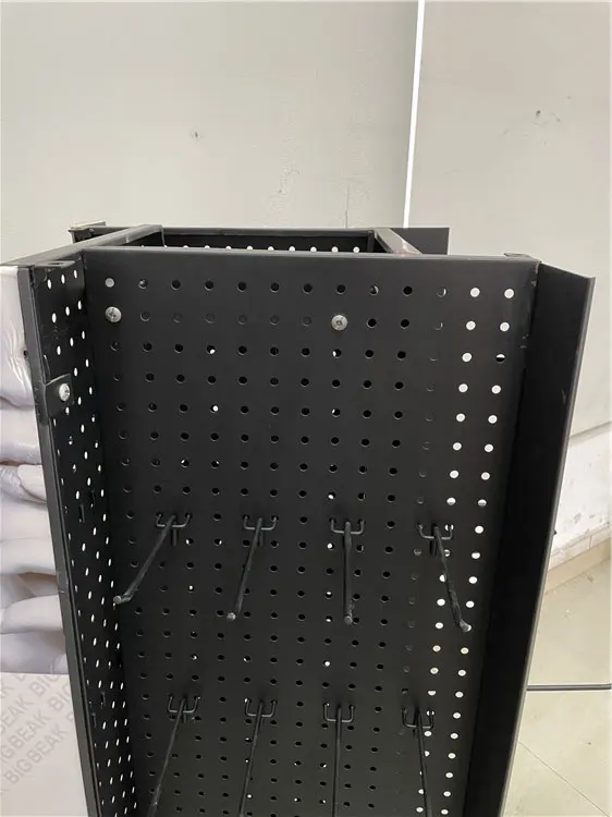 Four-Sided Metal Rotating Display Stands With Hooks Shop Clothing Accessories Four Sided Rotating Pegboard Display Rack