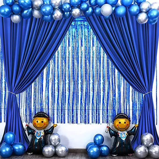 5ft x 10ft Royal Blue Photo Drapes Decoration Birthday Party Baby Shower wedding backdrop curtain stand