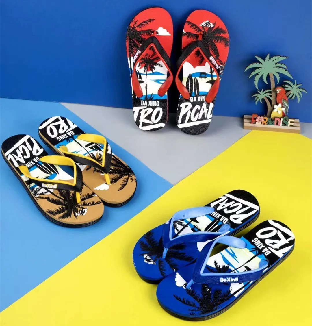 Custom Summer Men Slippers Sandals Wholesale Outdoor Beach Flip Flops