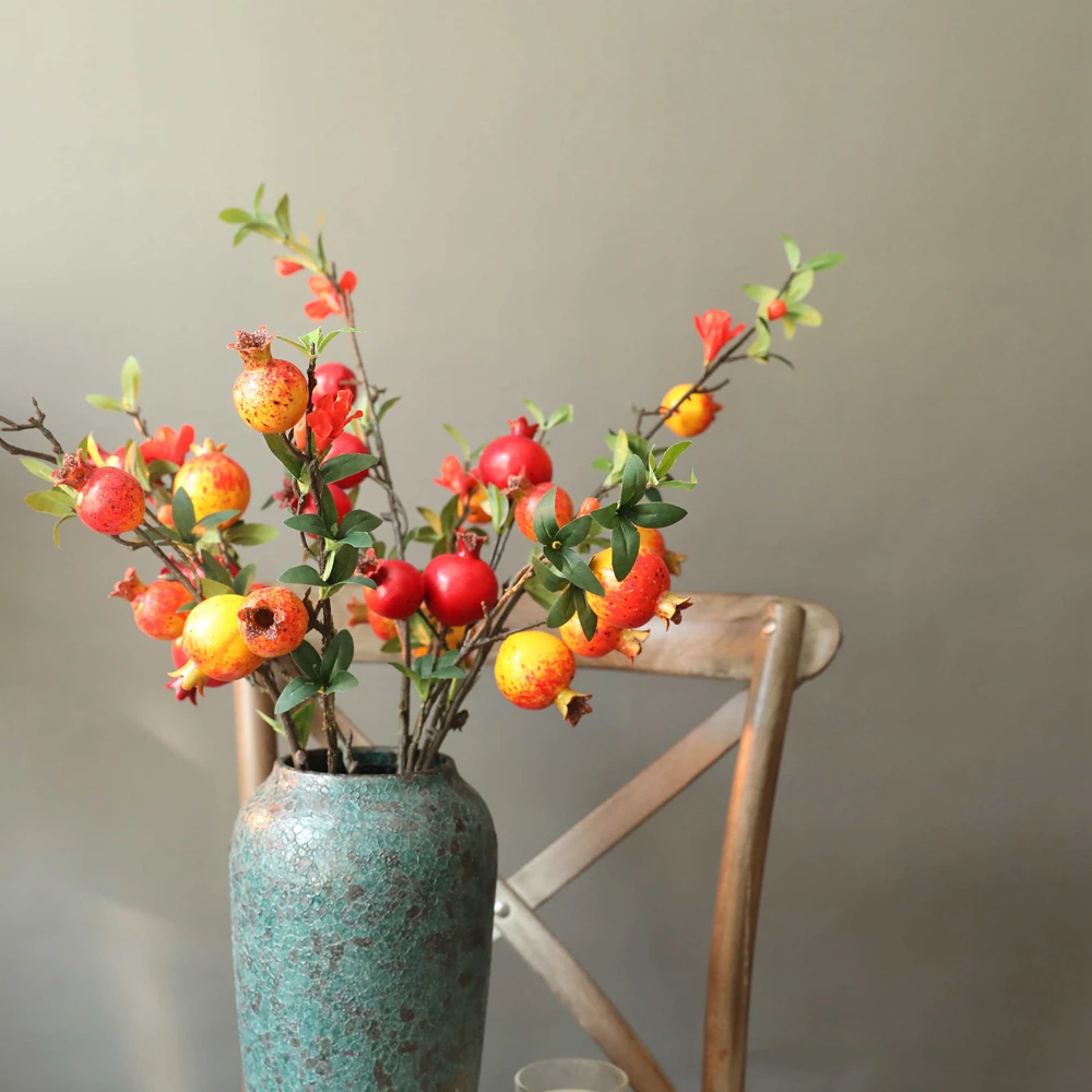 real touch pomegranate fruit for home decoration artificial pomegranate fruit