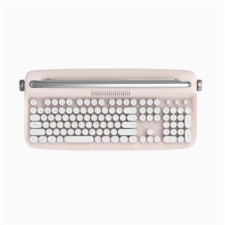 Actto 2021 hot sale retro wireless keyboard tablet pro 12.9 keyboard 106Keys Design Keyboard pink teclados pc B503