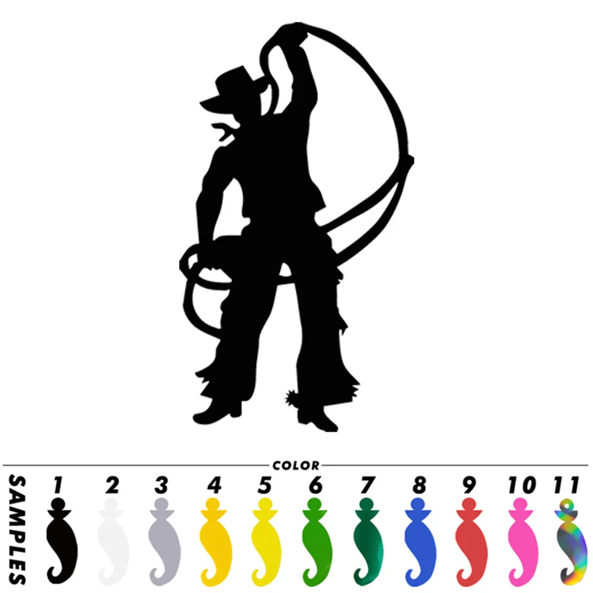 Ковбойский человек с веревкой Автомобиль Окно Дверь ноутбук Авто Грузовик виниловая наклейка подарок высечка наклейки для лэптопа Стекло