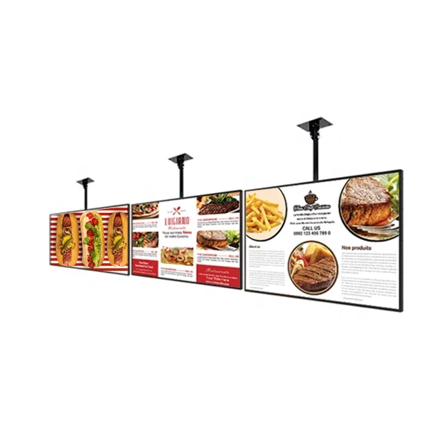 Customized Logo Digital Menu Board 32 Inch Restaurant Lcd Menu Boards Display Screen With Multi Media Player