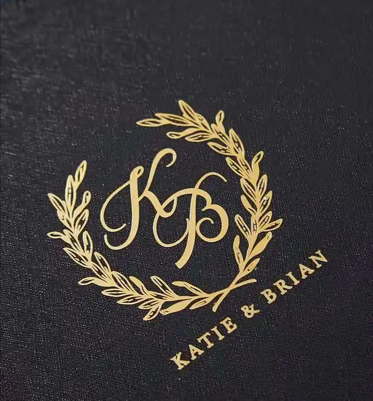 Логотип на заказ, самоклеящаяся бумажная наклейка, этикетка, водостойкая Золотая фольга, наклейка, печать