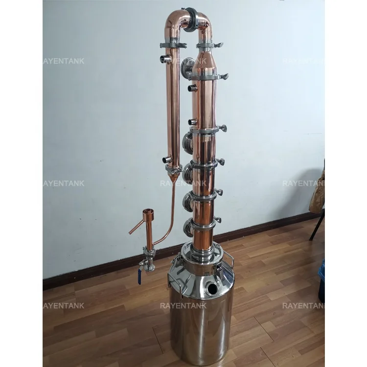  Дистиллятор бойлер 100 л с красной медной колонкой для