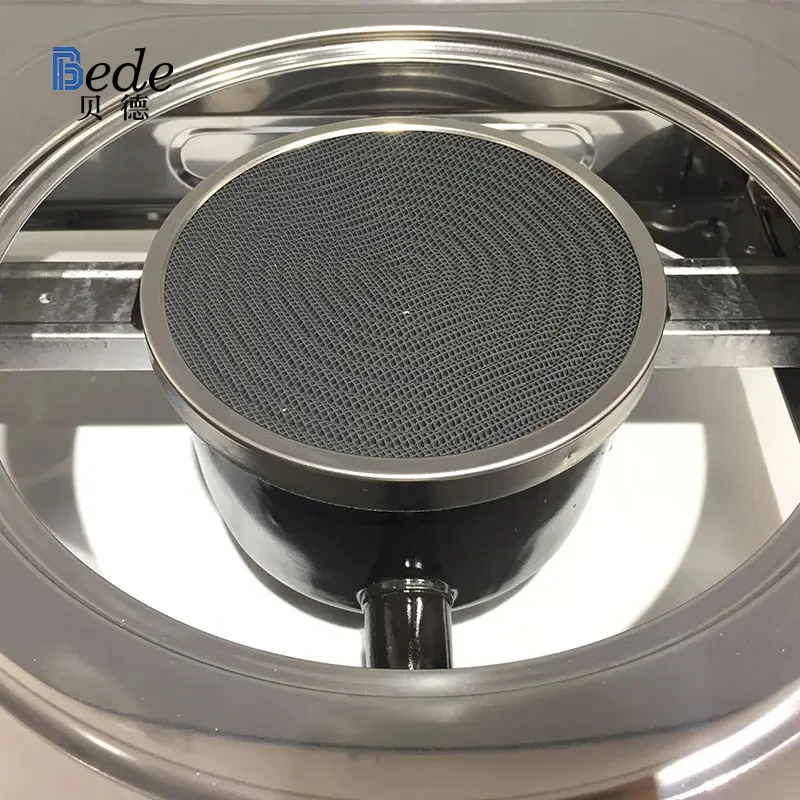 China Professional Stainless Steel Panel Gas Stove 2 Burner Electric Power Source for Household Hotel Use Glass Ceramic Surface