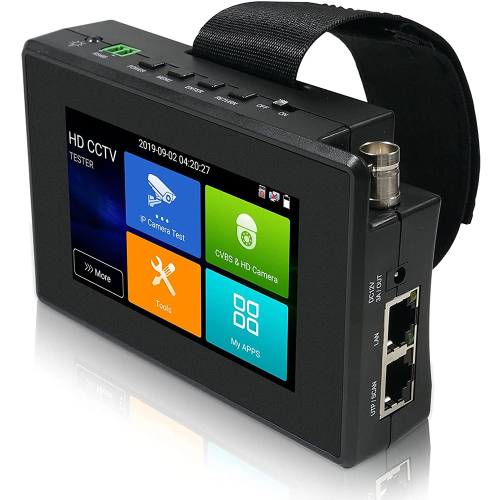 4 Inch Touch Screen 5 in 1 CCTV Tester Support Up to 4K IP AHD TVI CVI & CVBS Camera