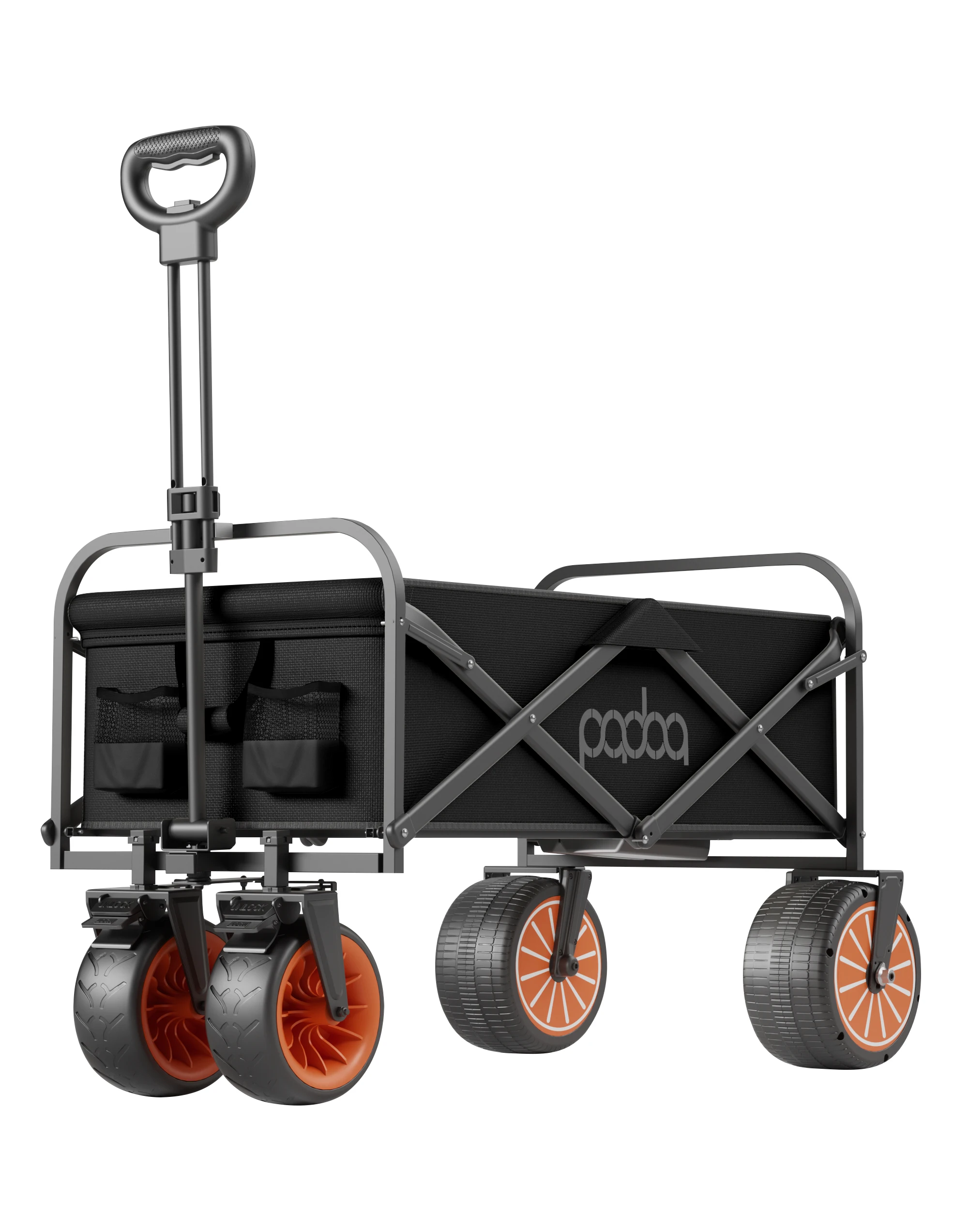PAOBA Outdoor Garden Beach Trolley Fishing Folding Camping Cart Wagon Portable Shopping Tour Hand Luggage Cart Trolleys ETC001