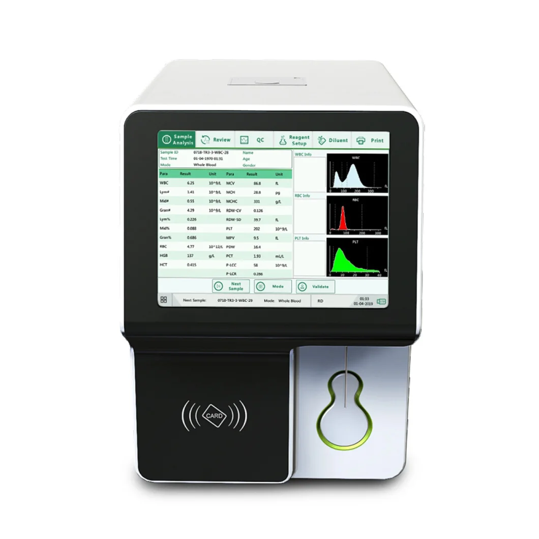 3 Part Diff Clinical Auto Blood Hematology Analyzer