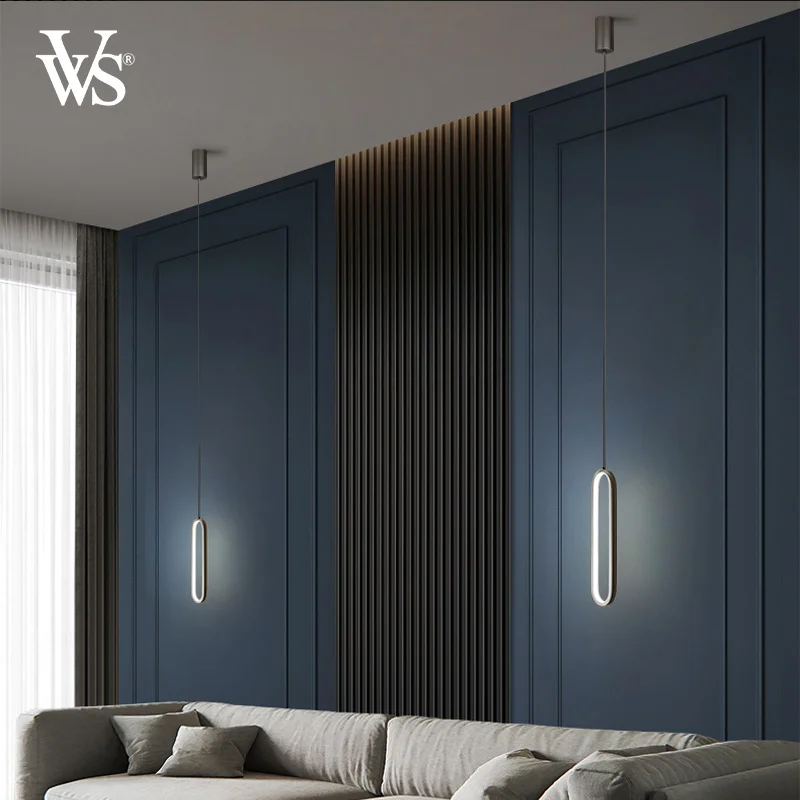 VVS черная железная Подвесная лампа для спальни в скандинавском стиле по заводской цене