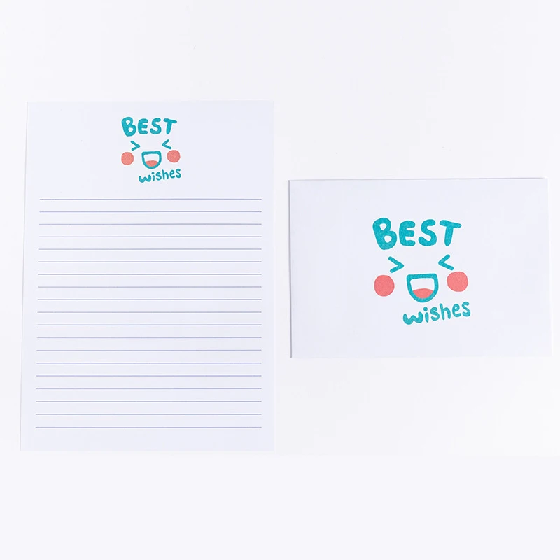 
Simple Romantic Cute Cartoon Envelope Stationery Set Best Wishes 