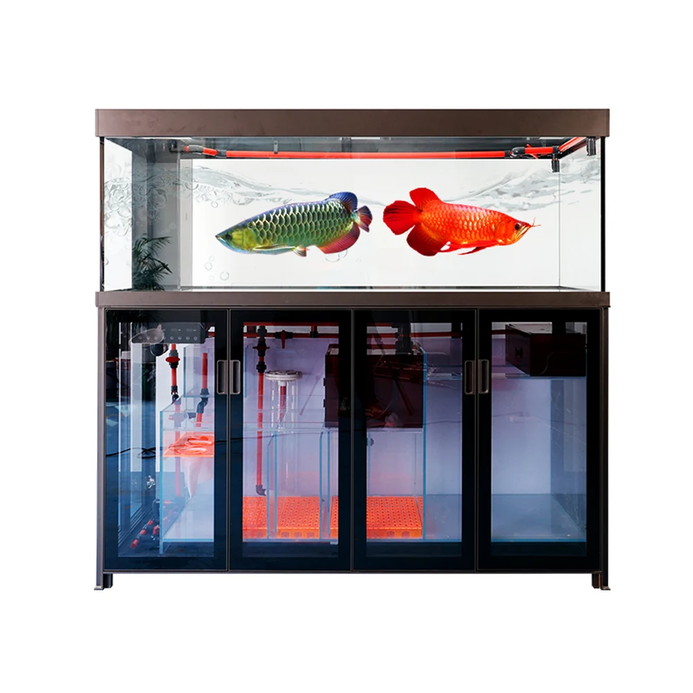 New design Home Office Large Glass Aquarium Fish Tank Ultra Clear Glass Arowana Fish Tank