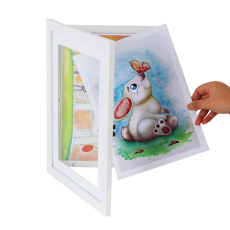 Детская художественная рама Shadow Box открывающаяся спереди отлично подходит для детских рисунков художественных работ домашнего или студийного декора
