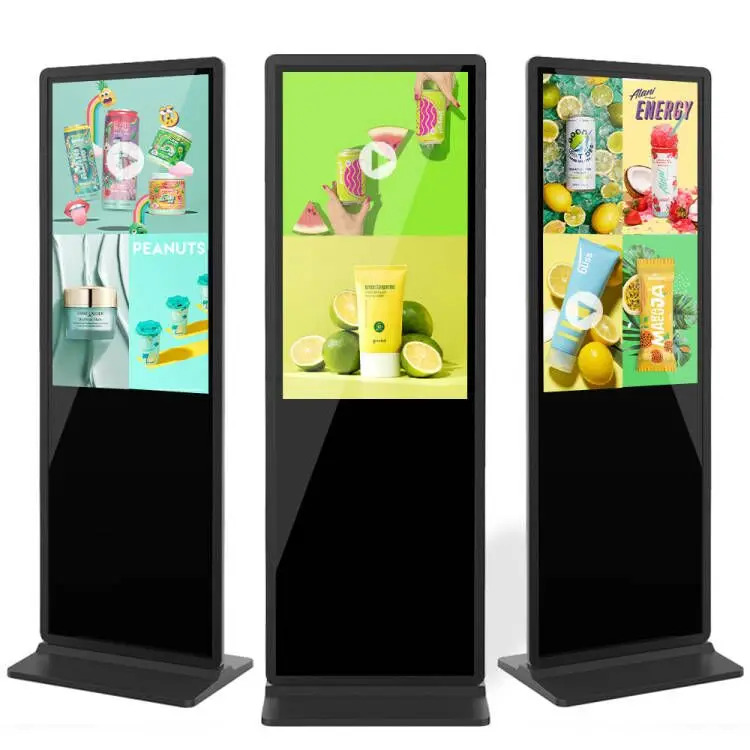43 49 55 дюймов внутренняя напольная цифровая вывеска сенсорный экран Тотем ЖК рекламный киоск вертикальный медиаплеер дисплей