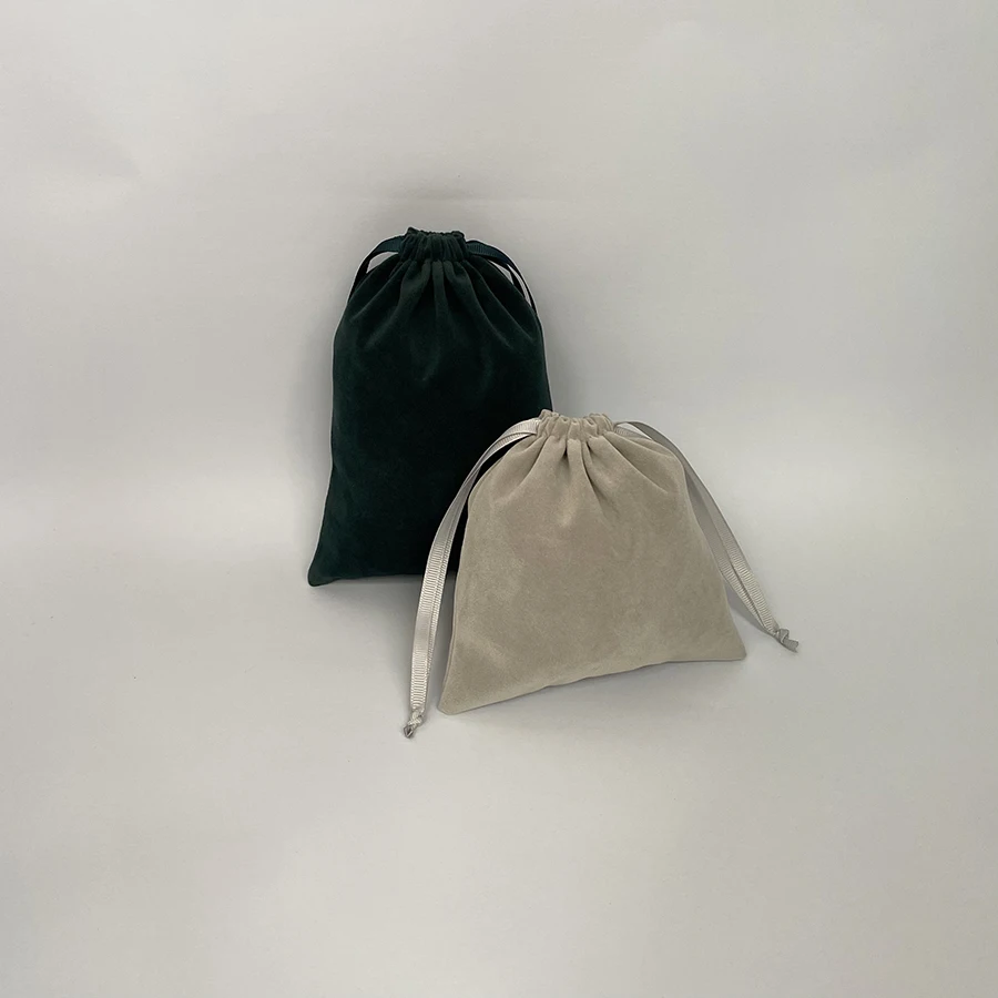 Small Suede Pouch Jewelry Packaging Bag Velvet Drawstring Pouches With Logo