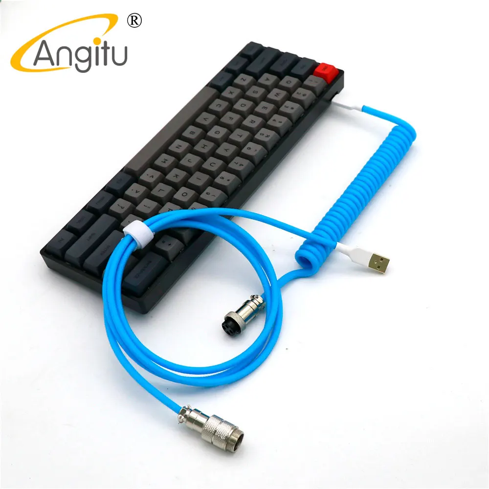 Прямая поставка ручная работа разъем авиатора Паракорд Тип C USB механическая клавиатура спиральный кабель