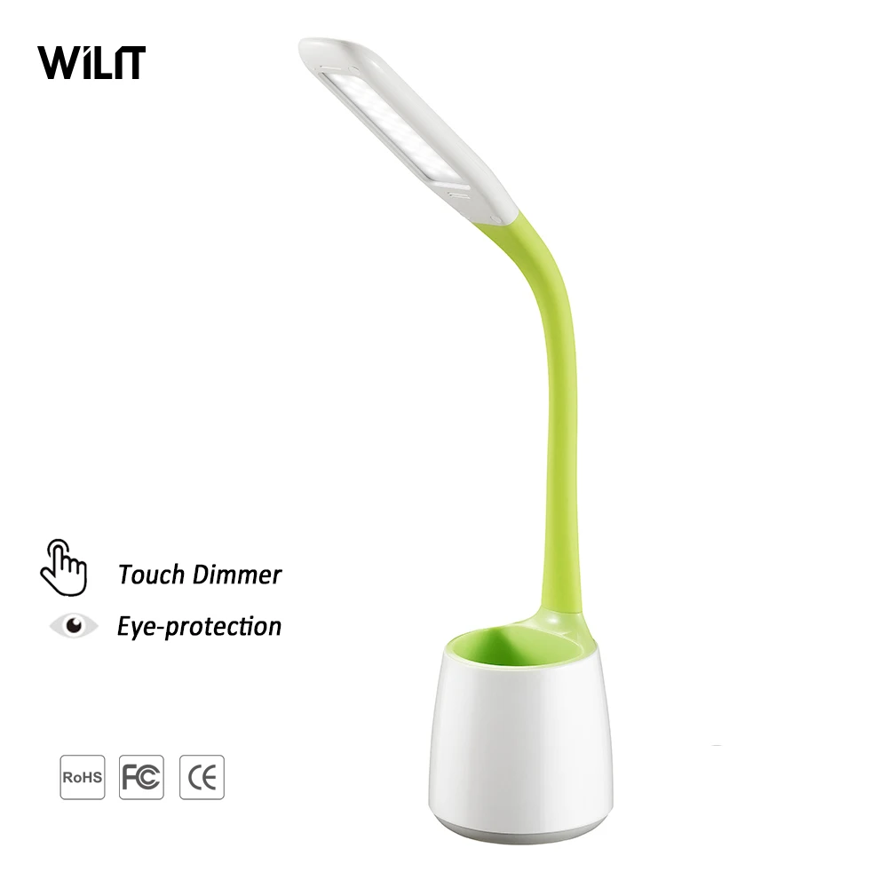 Desk Organizer LED Lamp Table Reading Lamp with Penholder for Student Home Goods Office Light