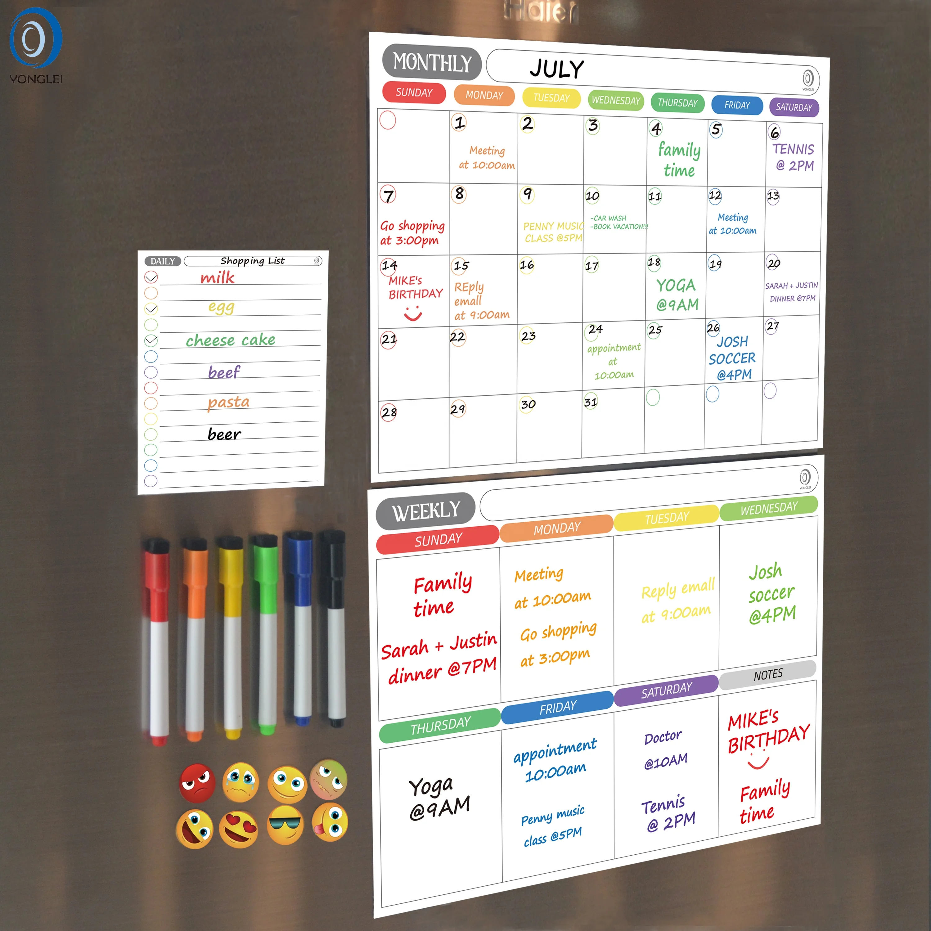 
10.4P-6 Nanotechnology dry erase custom magnet calendar magnetic calendar fridge calendar magnets 