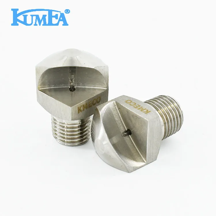 KUMEA Large size Stainless steel Water Washing Narrow Angle Spoon Deflector Jet Flat Fan Spray Nozzle