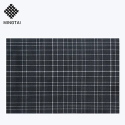 Vinyl Pvc Lattice Grid Placemat for Kitchen Eco-friendly Fabric New Design Customized Mats & Pads Rectangle CLASSIC
