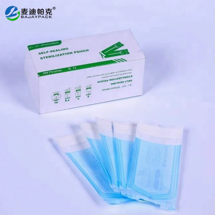Steam And Ethylene Oxide Gas Sterilization Bag Medical Grade Self-sealing Sterilization Bag