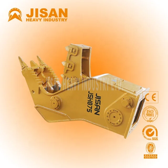 jisan hardox crusher shear attachments for hydraulic excavators demolition pulverizer