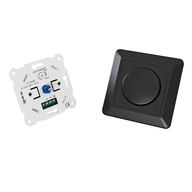 dimmer light switch 0-200W Europe standard 220V home smart LED dimmer switch wall dimmer
