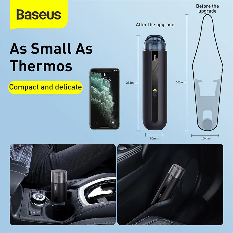 BASEUS A2 Portable Mini 5000pa Wireless Handheld Household Office Car Aspiradora Para Auto Vacuum Cleaner