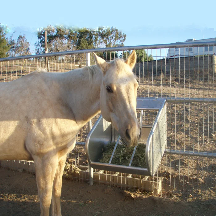 Heavy duty Horse Hay Feeder Galvanized Removable Steel Animal Equipment for Outdoor Use