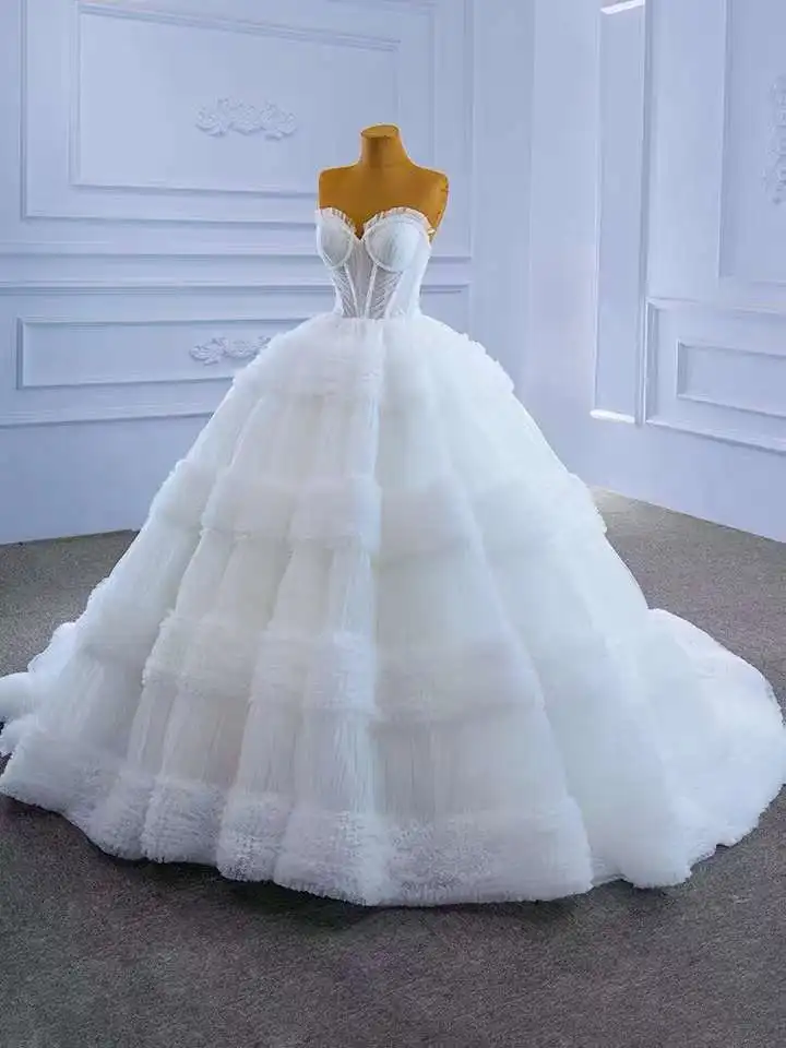 AL1644 custom rhinestones wedding dresses robe de mariagecivil pearl beaded sexy elegant beautiful mermaid wedding dress