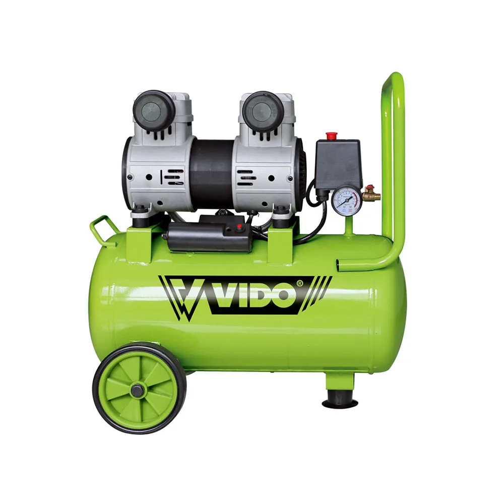  VIDO источник питания машины 24L 1100W(1.5HP) тихий безмасляный компрессор воздуха для пневматических