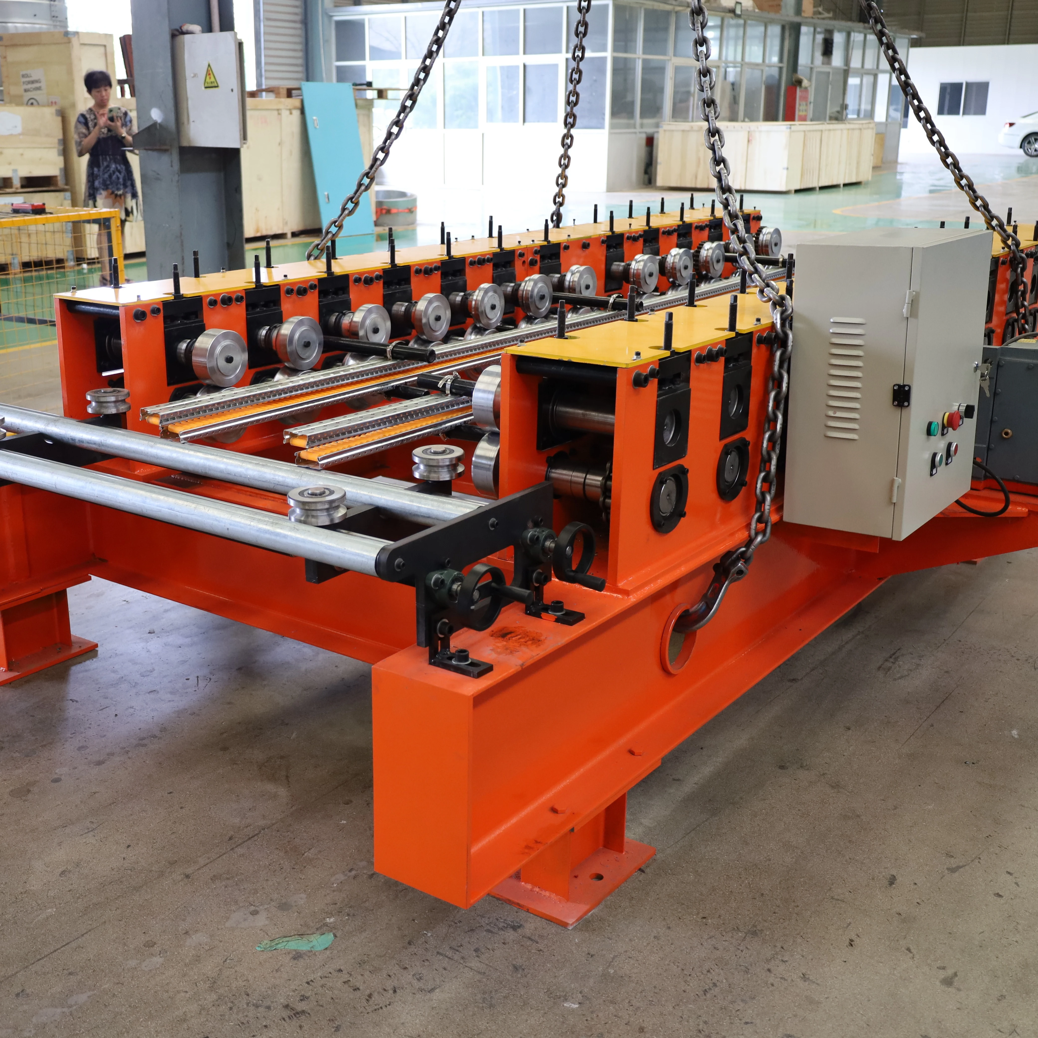 iron wire cutting and hoop forming machine power cable iron hoop forming machine trough cable tray cable ladder tray