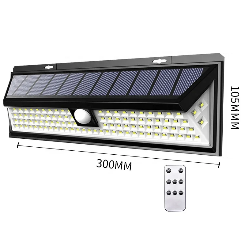 Водонепроницаемая 118 Светодиодная лампа на солнечной батарее, уличный светильник для сада, двора, настенный светильник с пассивным ИК датчиком движения