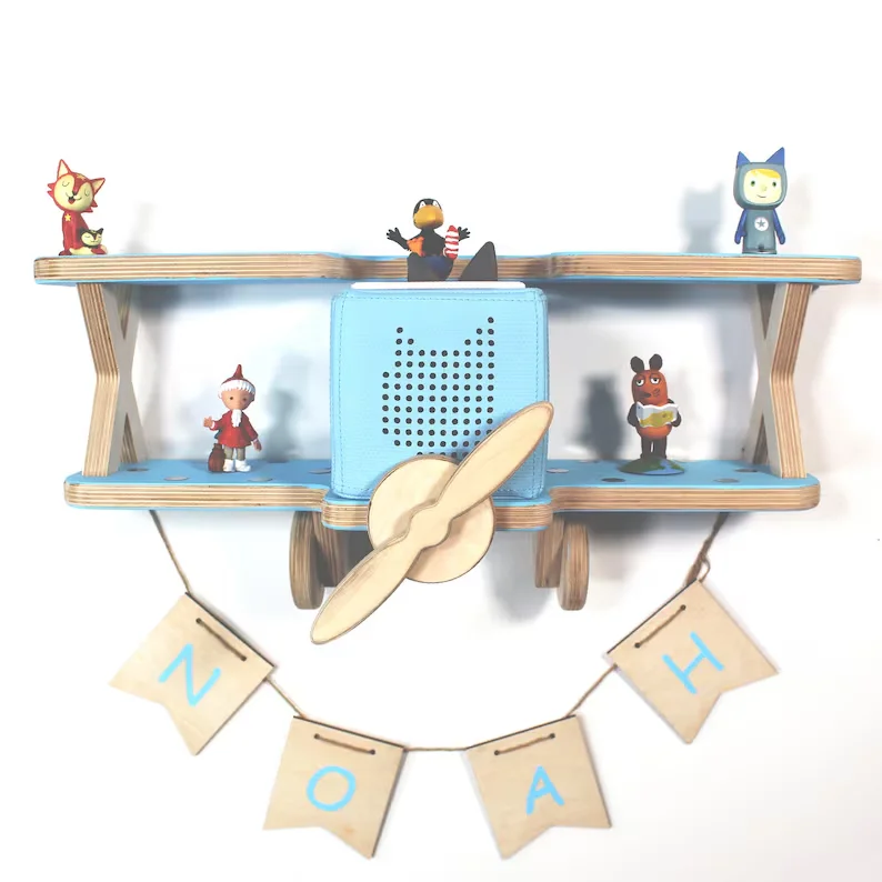 kids Toniebox Magnetic Shelf wooden storage shelf for Wall-mounted Storage Shelf Tonie organiser stand