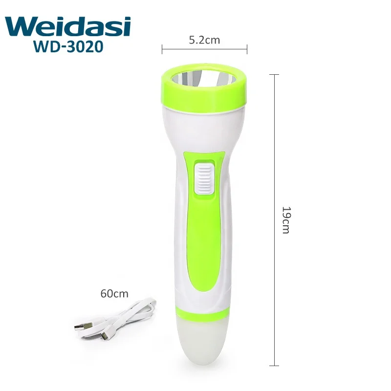 USB charge 2 side lighting rechargeable torch light led flashlight emergency torch light