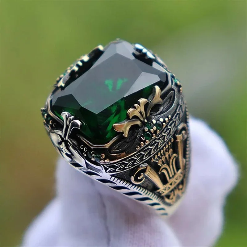 925 Серебряное кольцо из драгоценных камней