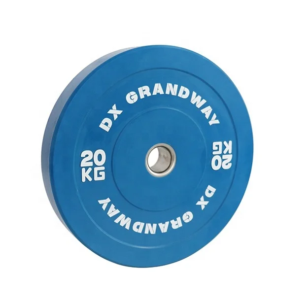 DX Grandway Manufacture Kg Gym Equipment bumper plate color bumper plate set pounds color bumper plate set lbs