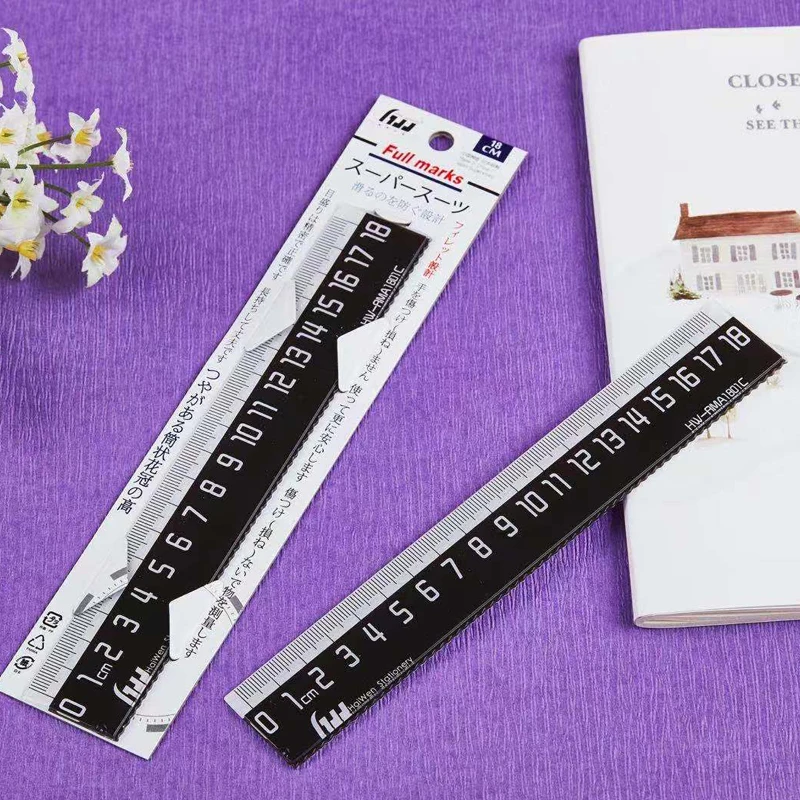 hot sale free sample good perfect quality plastic color printing ruler back to school student scale