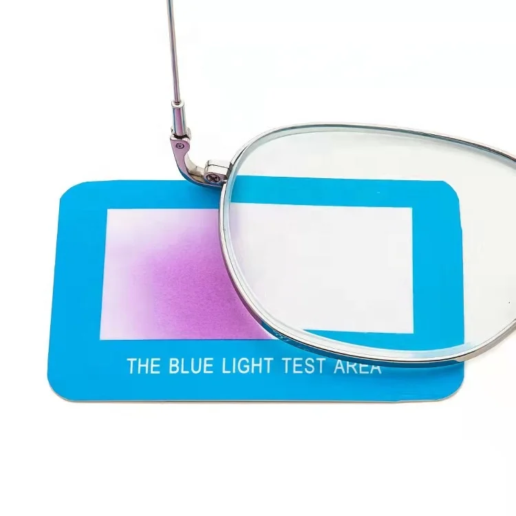  Custom Blue Light Blocker Ray Proof Test Card for Optical