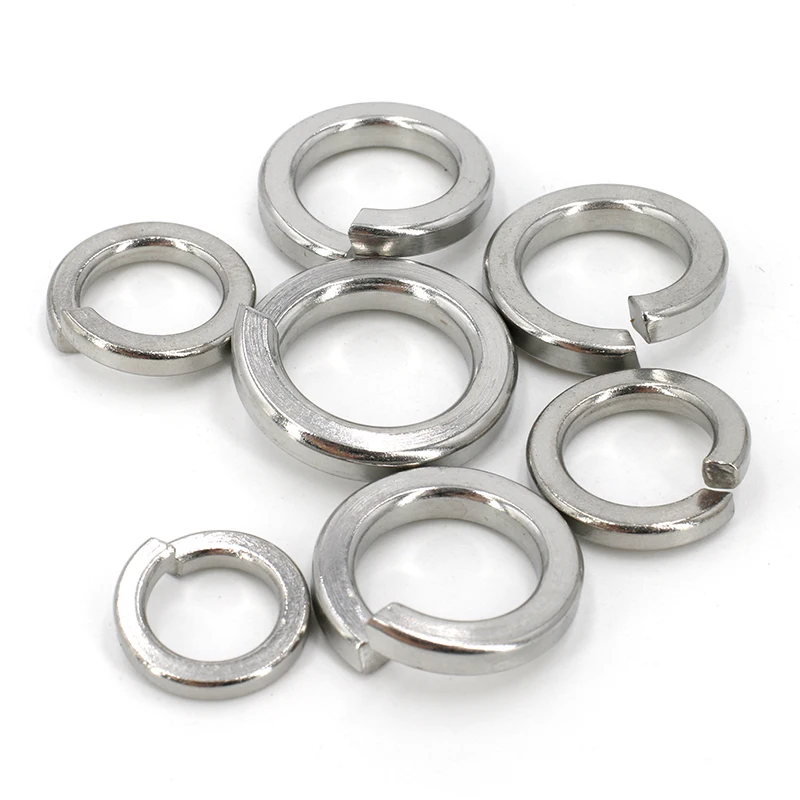 High Quality GB93 Stainless Steel Spring Lock Washer M1.6 M2 M2.5 M3 - M52 Split Lock Washer Fasteners