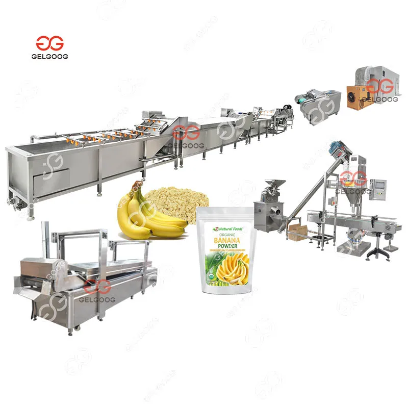 Gelgoog Green Plantain Flour Processing Equipment Line Banana Yam Plantain Flour Making Machine In Nigeria